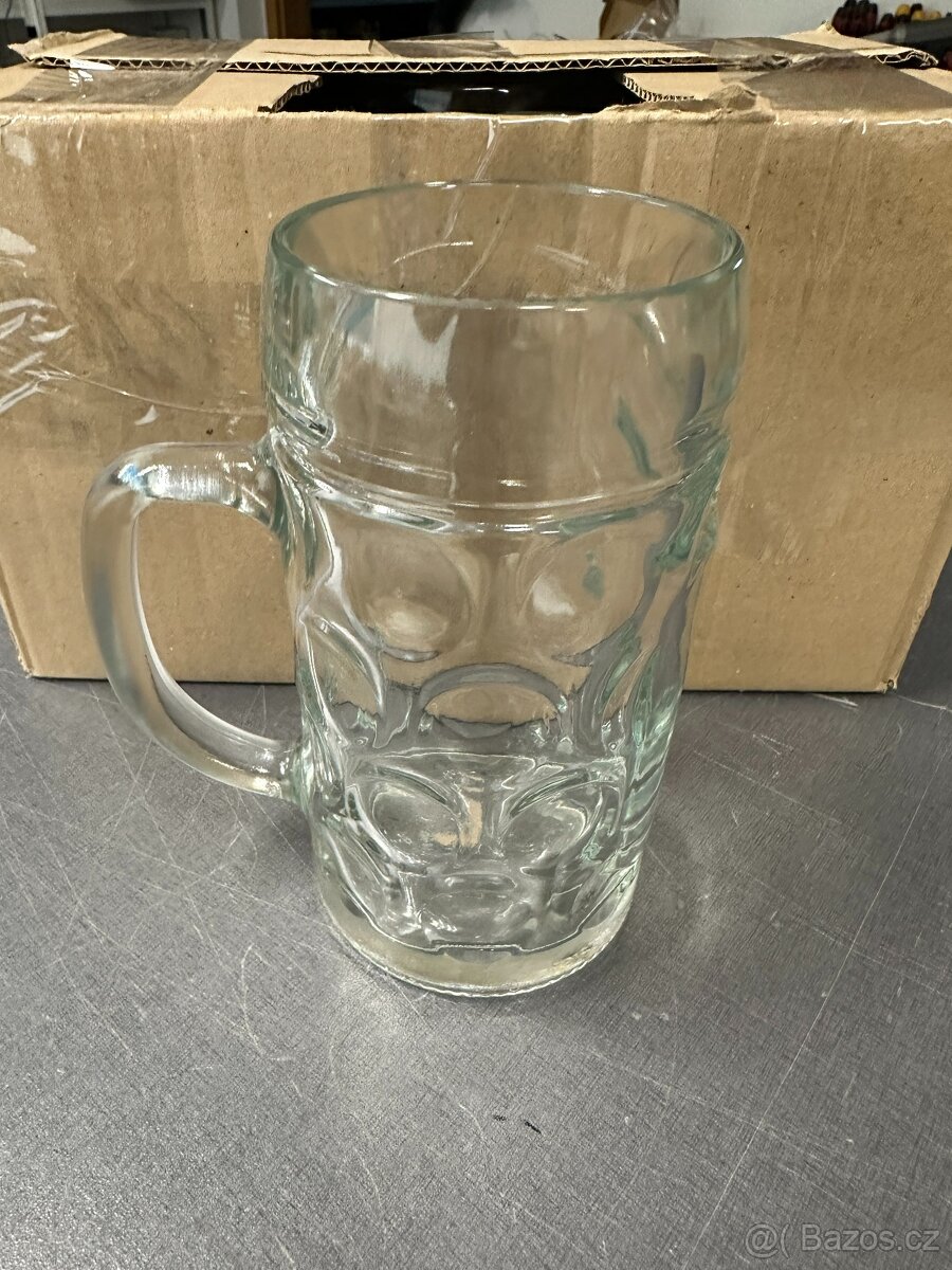 Pivní sklenice, půllitr na pivo, ISAR SEIDEL-0,5 litru/50ks - 2