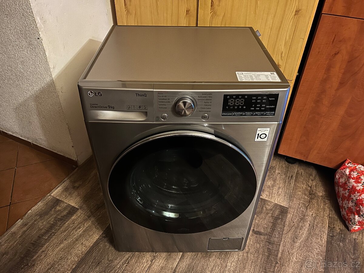 🔹 Luxusní nerezová pračka LG – 9 kg | Top stav Plně funkční - 2