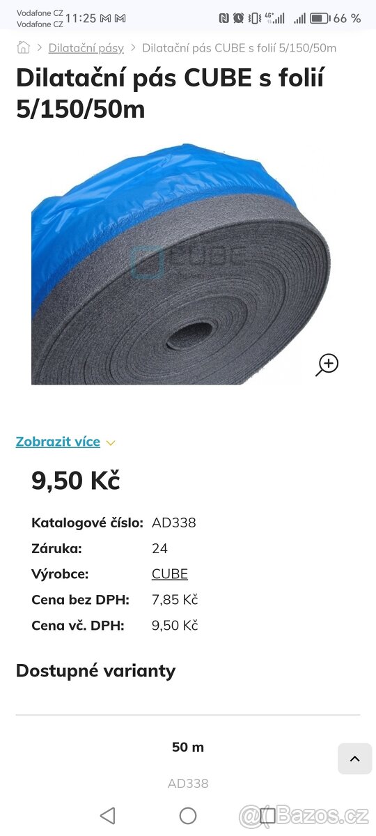 Dilatační pás 5/150/50m - 2