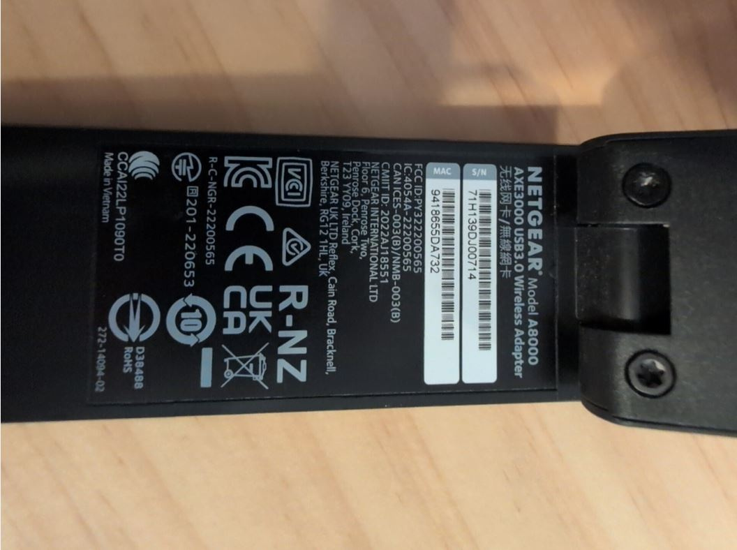 Netgear A8000 Nighthawk, WLAN Adapter, WiFi 6E, Tri-Band - 2