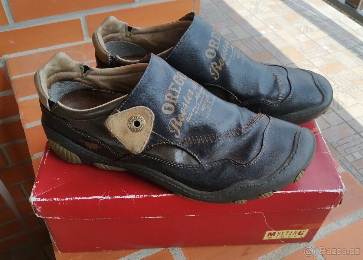 MUSTANG pánské kožené mokasíny vel. 44 - 2