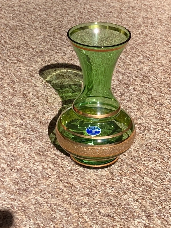 Bohemia zelená Váza - 2