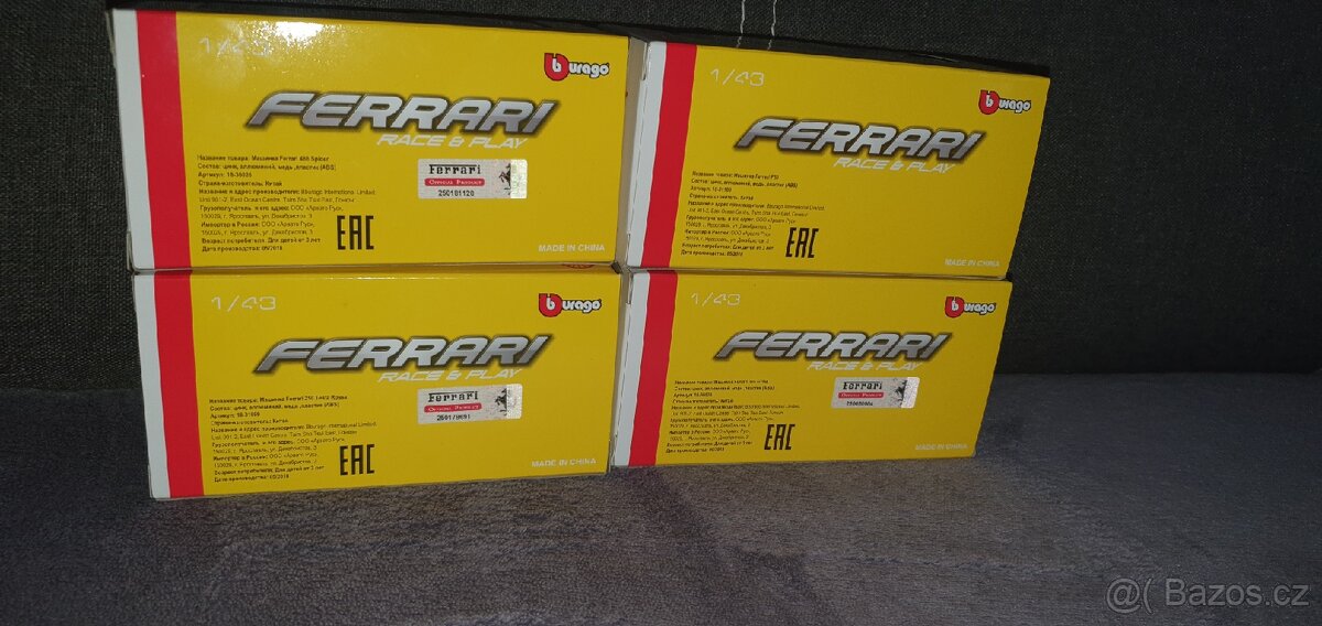 Modely auticek Ferrari z Shellky - 2
