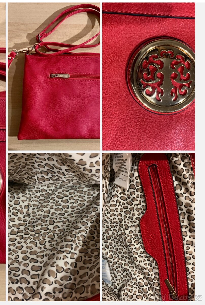 Červená kabelka se zlatým ornamentem Janny Fairy - 2