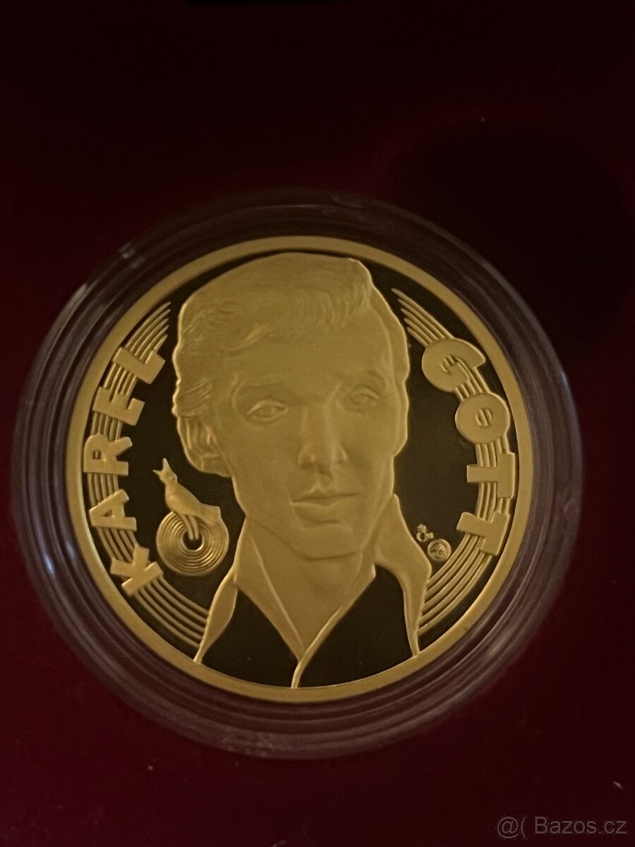 Zlato / sada medaili,mincí Karla Gotta - 2