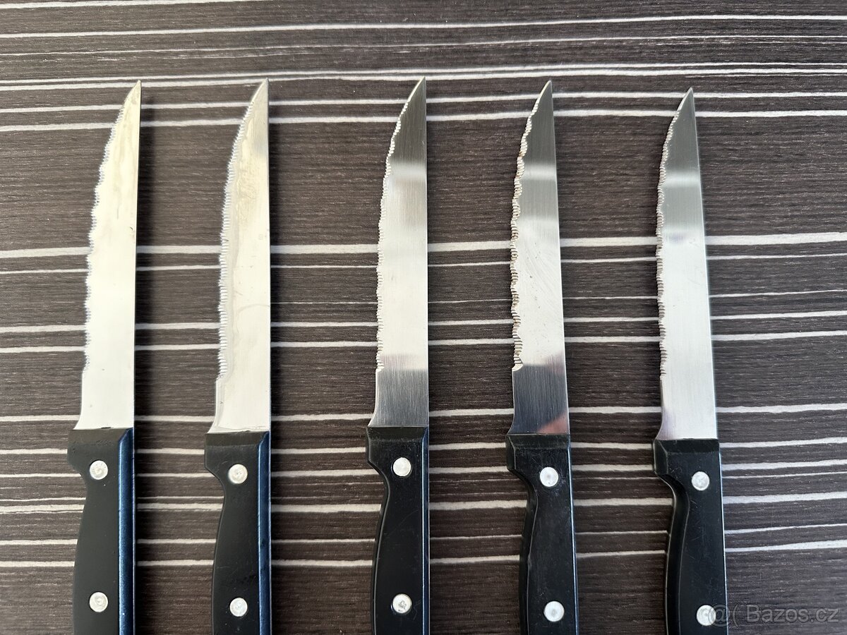 Sada nožů IKEA černé, 22cm, 5 ks - 2