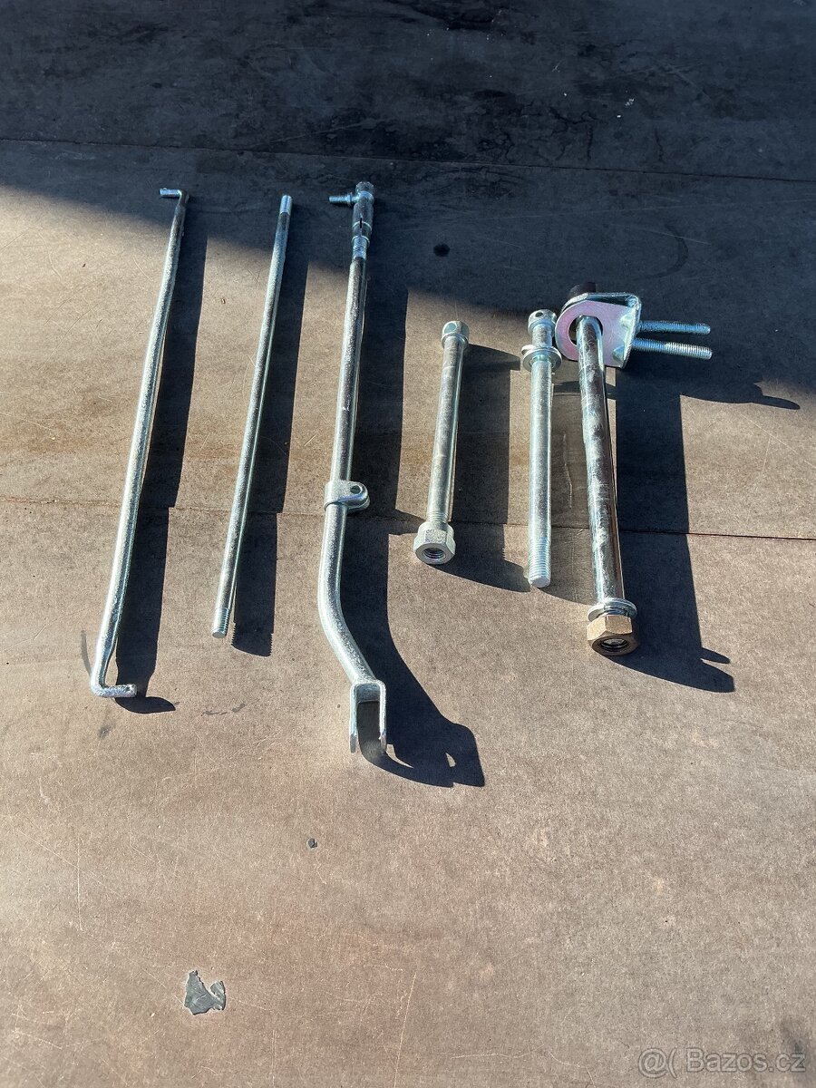 ČZ 175/501,502,505 rikša Táhla řazení+ brzdy + osy kol - 2