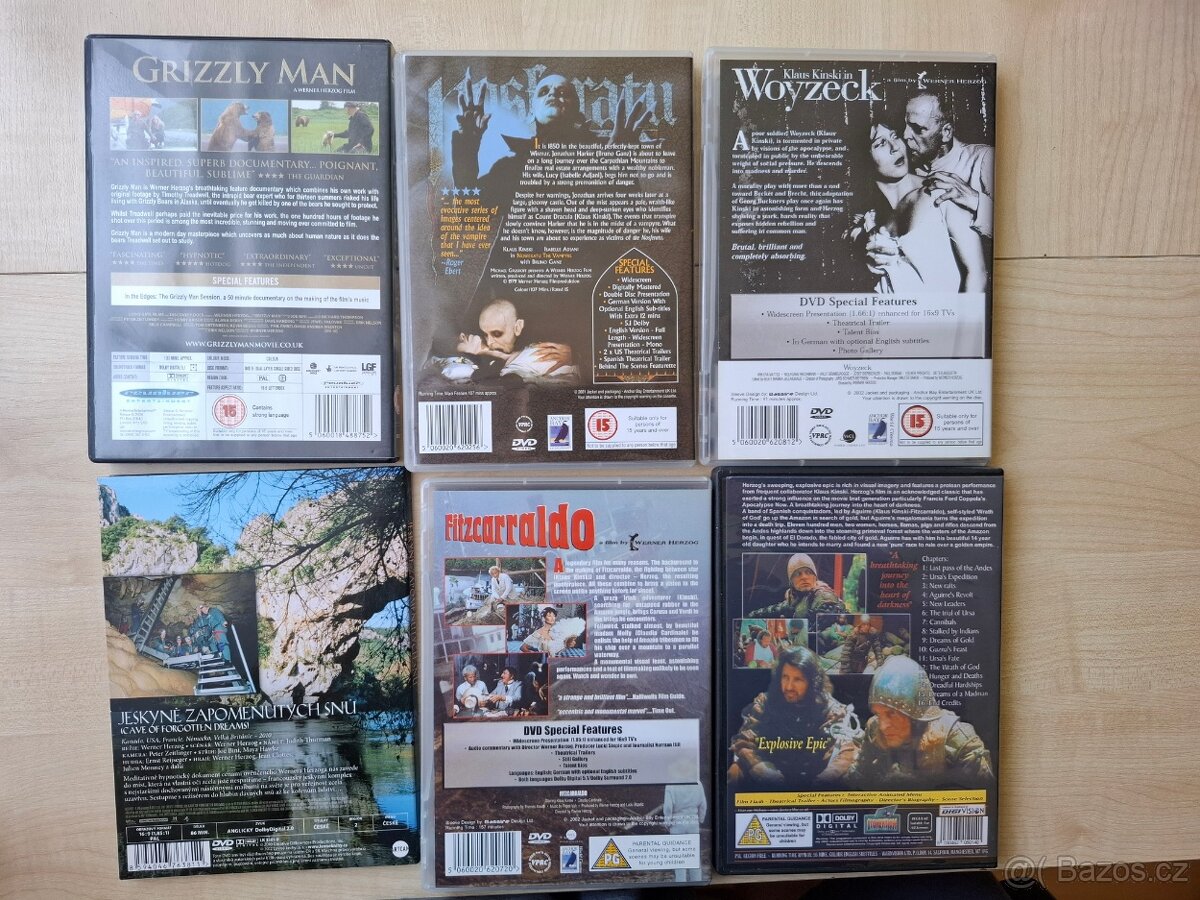 11 filmů (DVDs) od Werner Herzog - pouze 300 Kč - 2