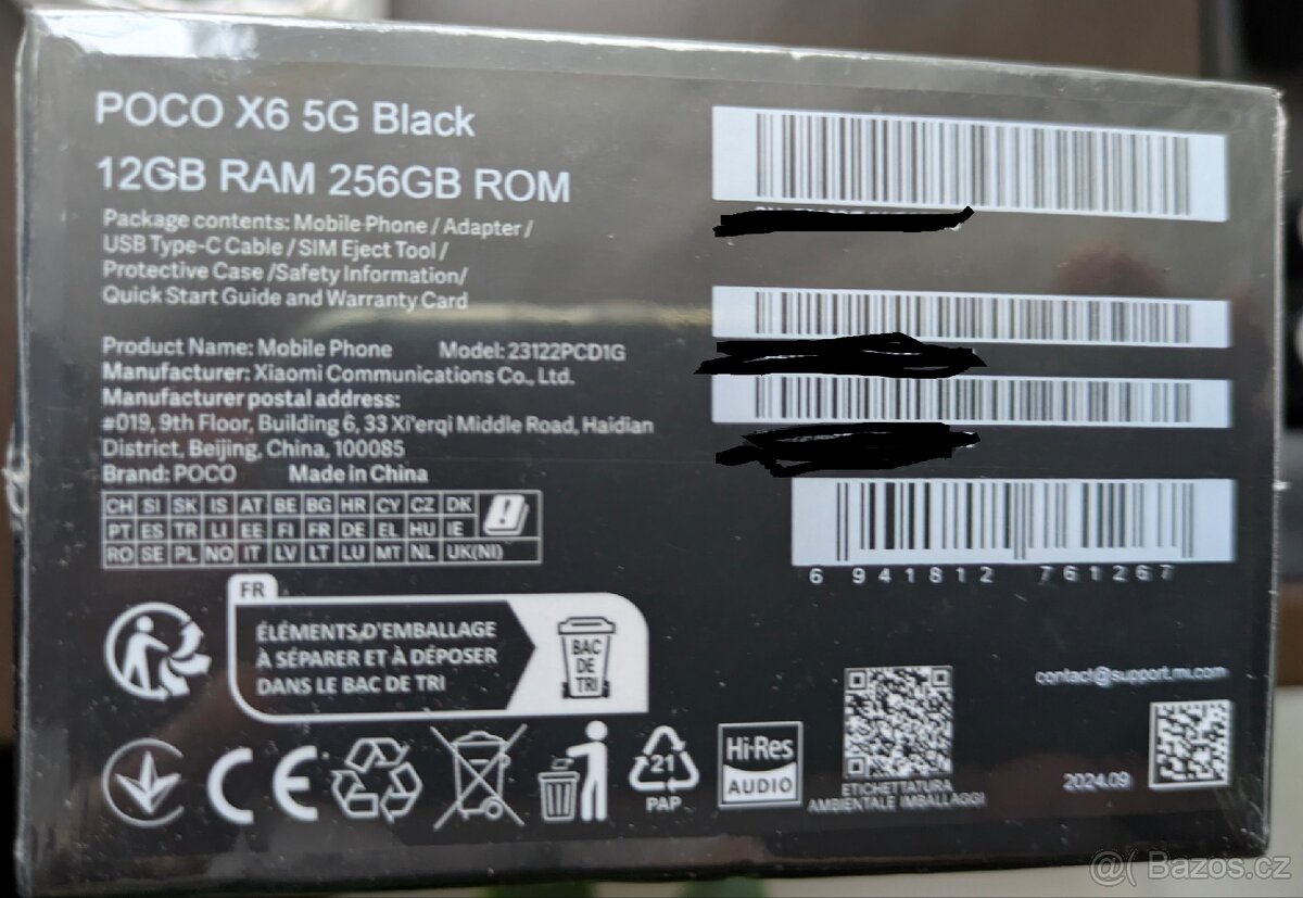 Poco X6 12/256gb černý nerozbalený rezervace - 2