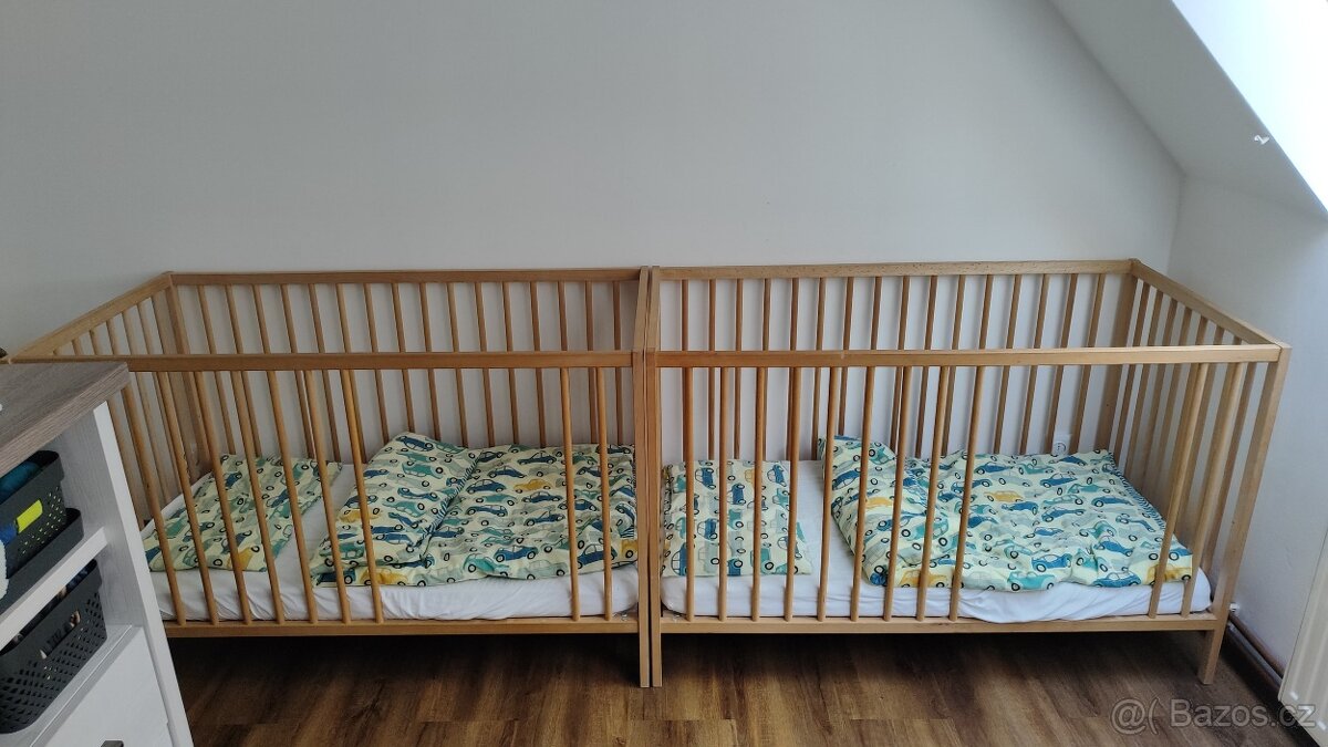 2x Postýlka IKEA včetně příslušenství - 2