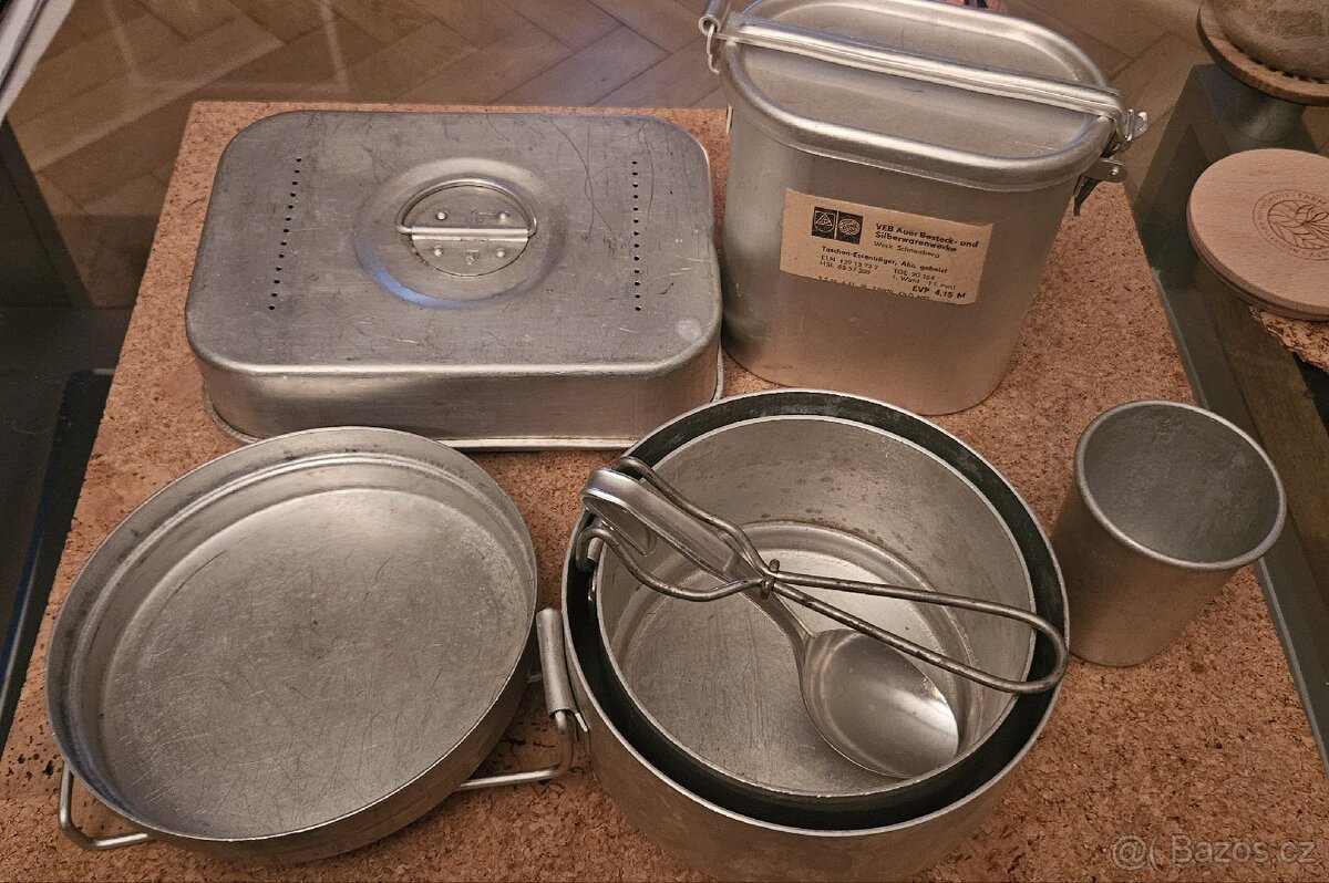 Hliníkové retro nádoby - 4 ks - viz foto - 2