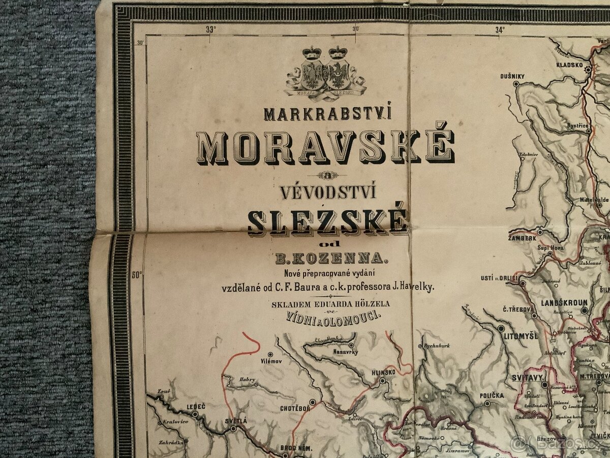 Historická mapa Moravy a Slezska - 2