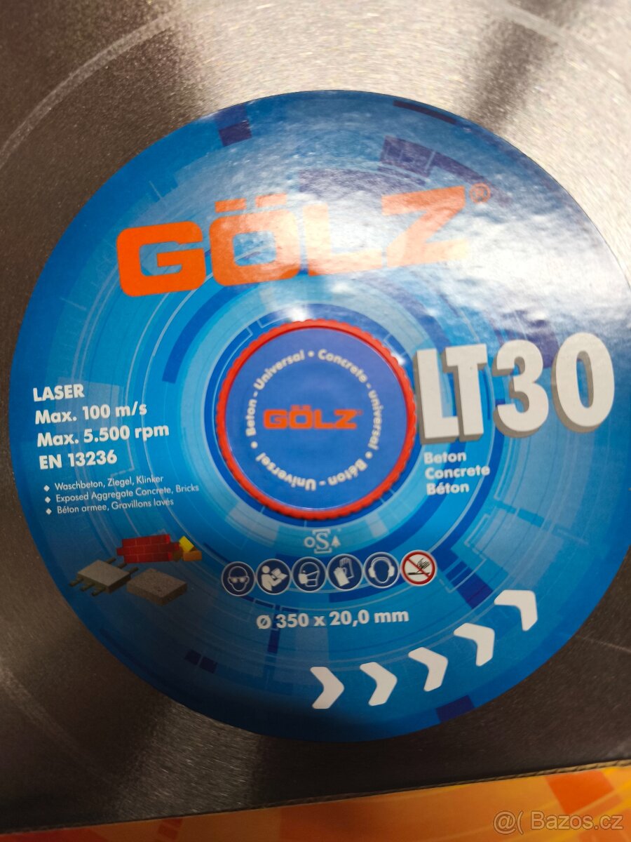 Diamantový kotouč 300 a 350 mm Gölz LT30 - 2