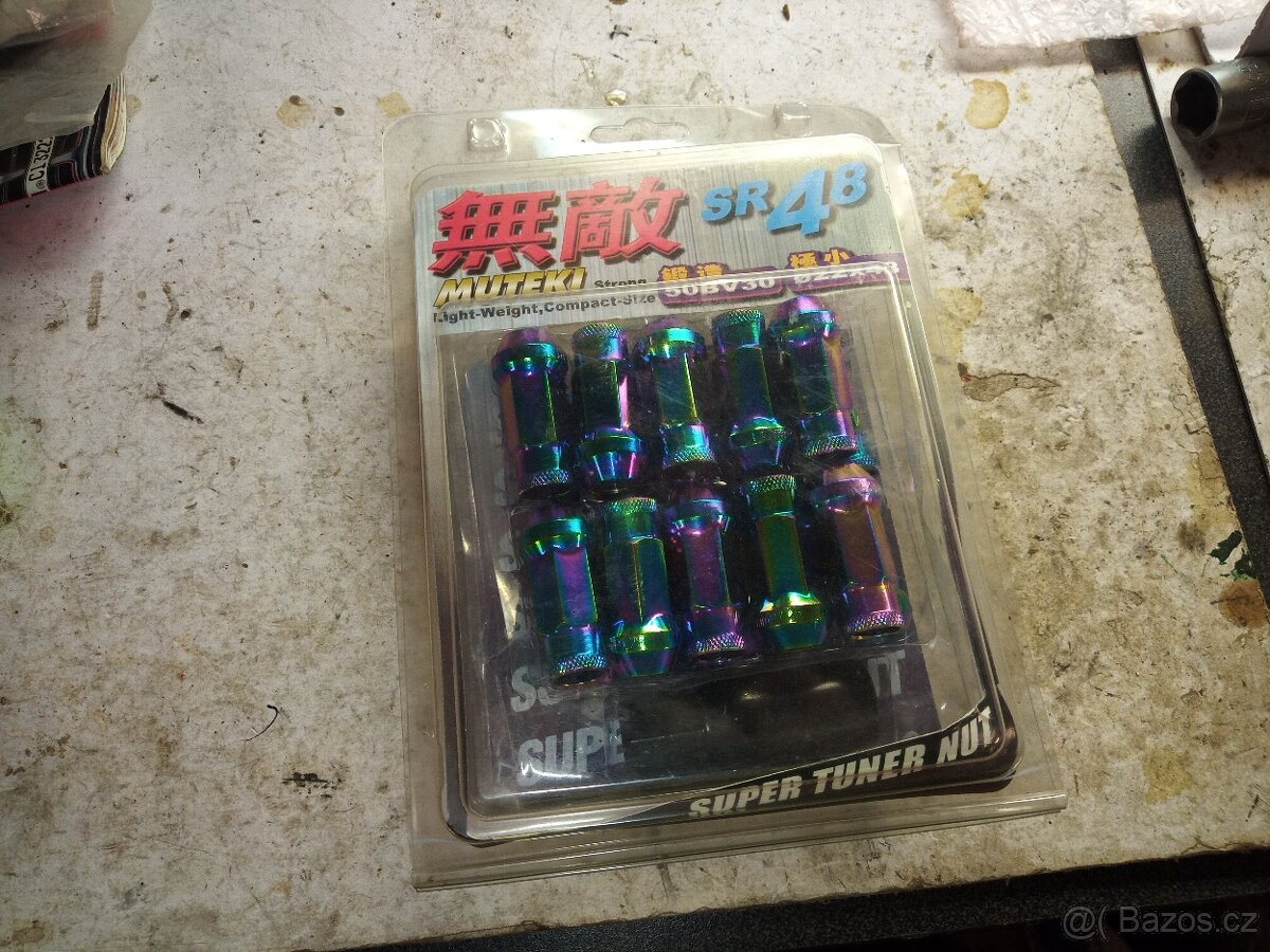 Ocelové matice Muteki SR48 M12x1.25 - Neo Chrome - 2