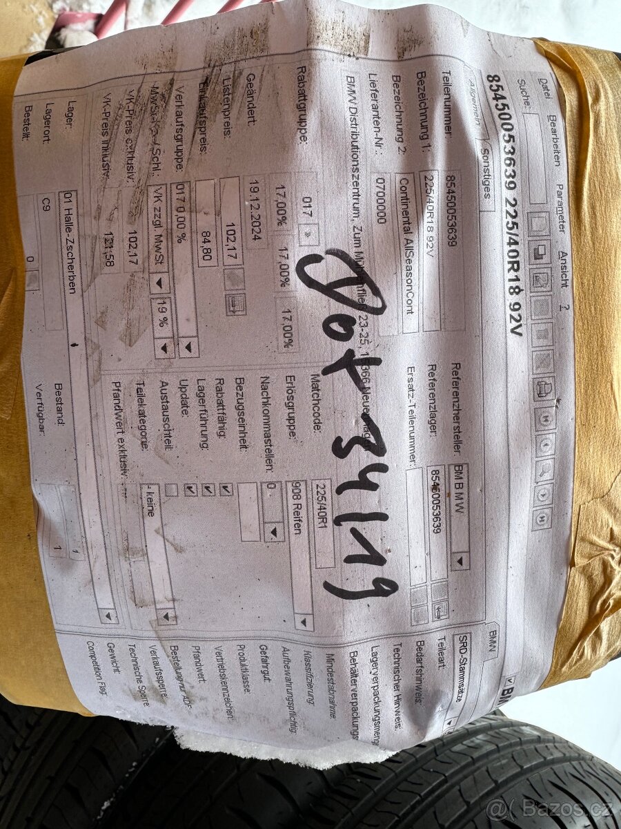 ZIMNÍ 225/40R18 NOVÁ 1ks CONTINENTAL - 2