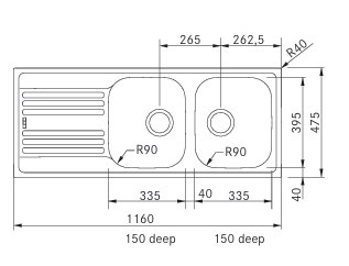 Dřez FRANKE nerez - nový - 2