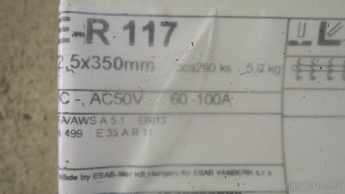 elektroda svař. ER 117 2,5- 3,2/350 (250 -180ks) - 2