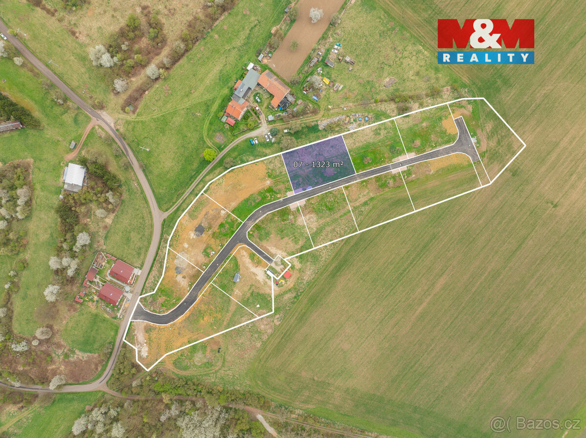 Prodej pozemku k bydlení, 1323 m², Řehlovice - Lochočice – pohled 2