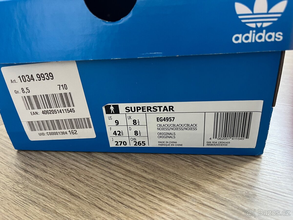 Adidas superstsr boty 42 2/3 cernw - 2