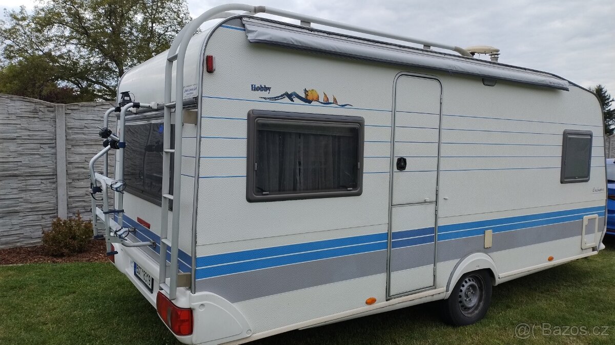Karavan HOBBY 495, markýza, nové brzdy, nosič kol, kamera - 2