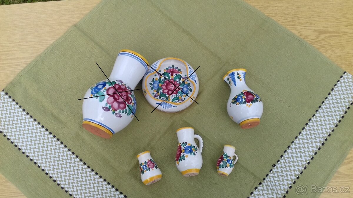 MALOVANÁ KERAMIKA -mix Slovácko,Tupesy - 2