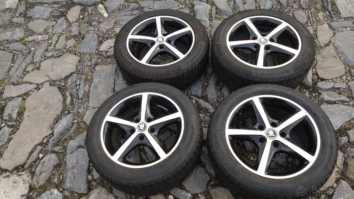 al kola 16 5x112 ŠKODA + zimní 205 55 16 - 2