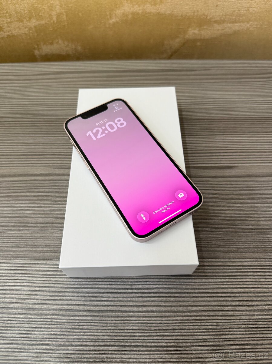 Apple iPhone 13 mini 128GB růžový, baterie 100% - 2