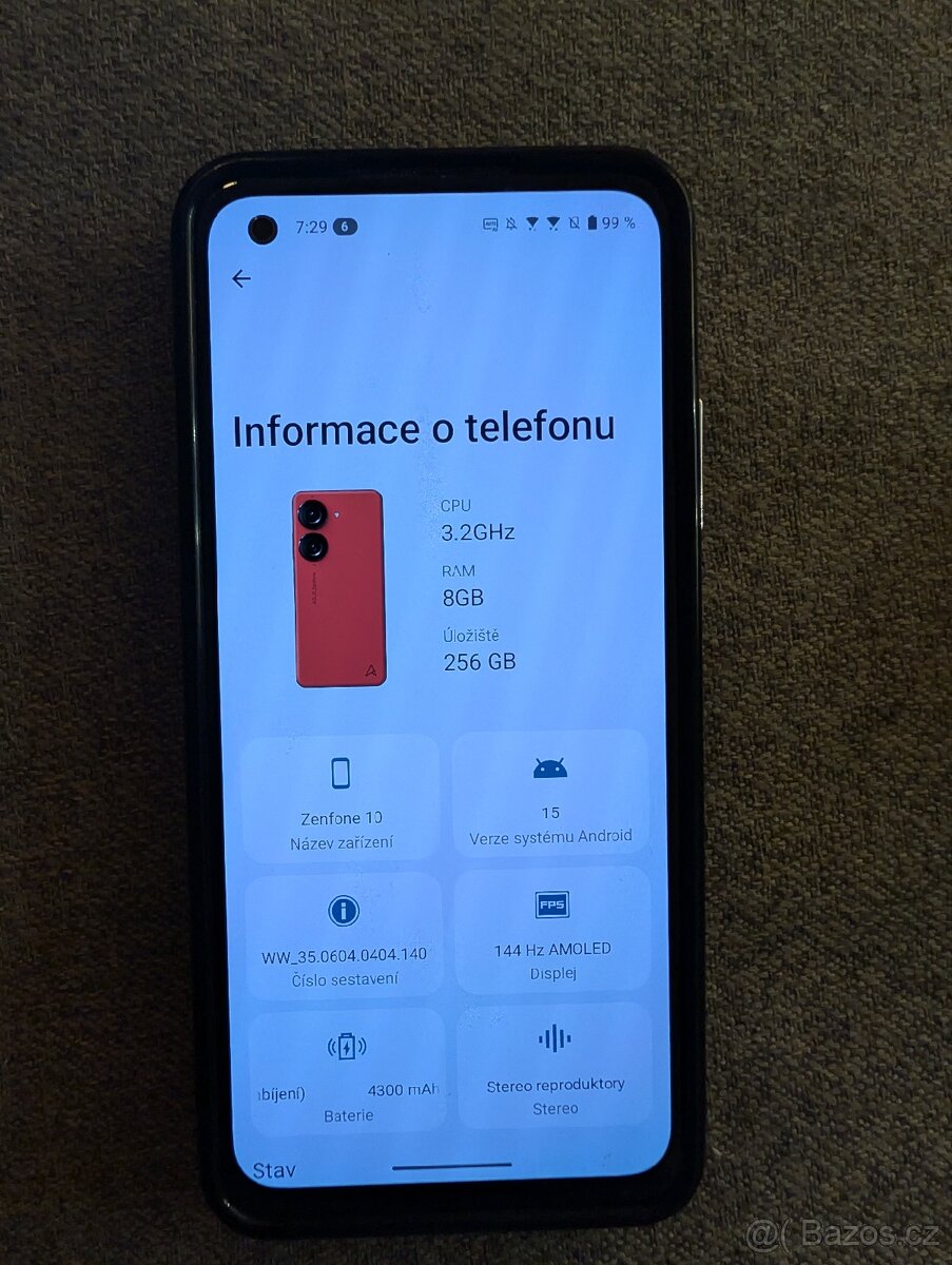 Asus Zenfone 10 8/256 red - malý mobil 5,9" - 2