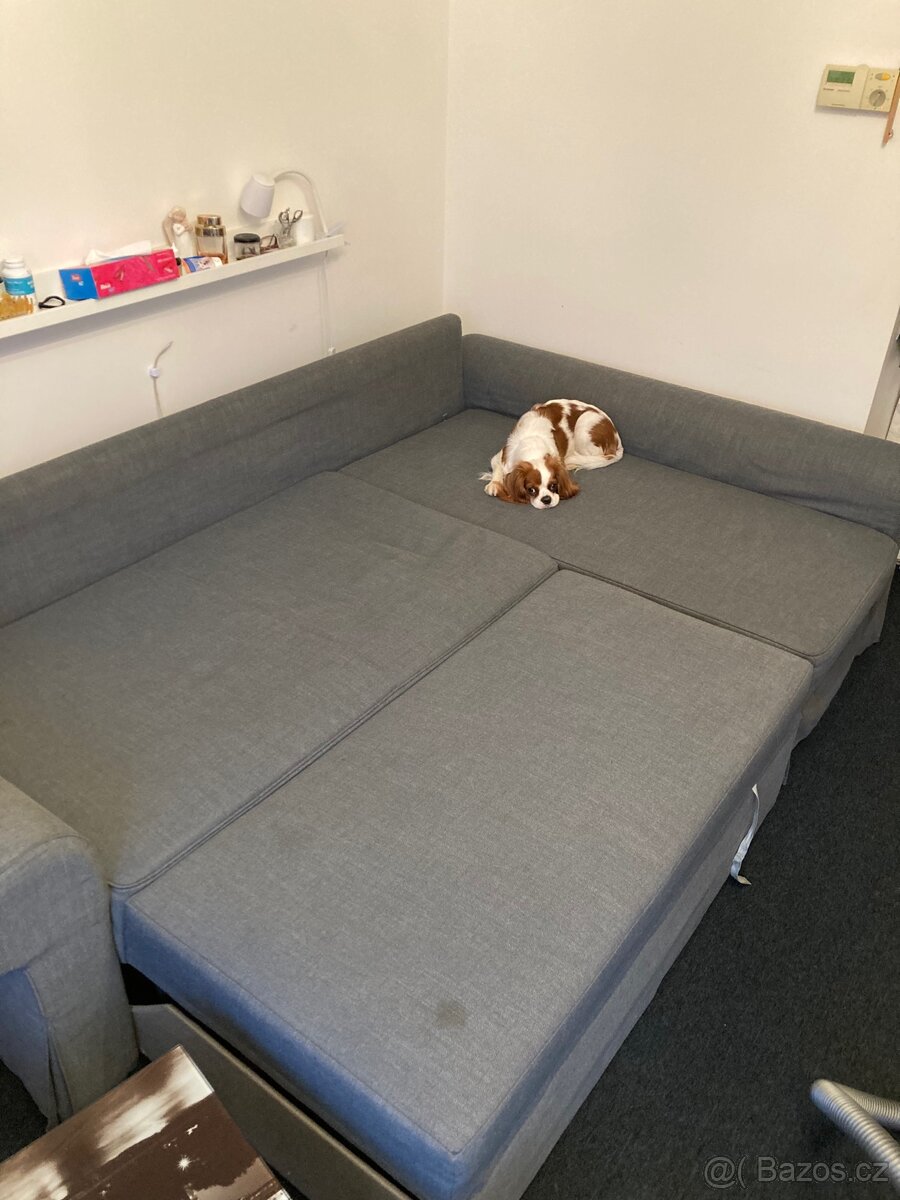 Rozkládací gauč (IKEA)tm.šedá - 2
