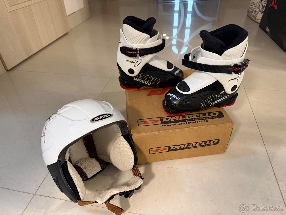 Lyzarske boty a helma - detska - 2