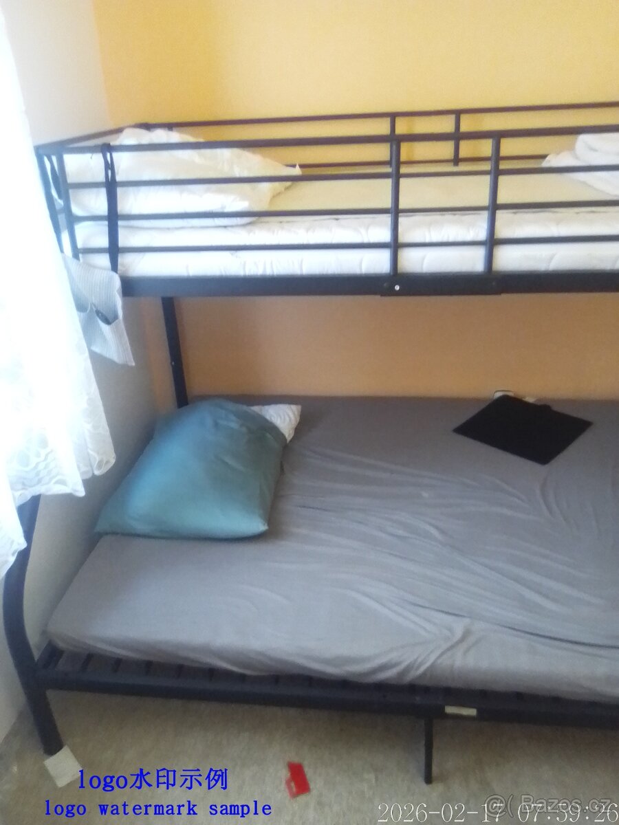 Patrová kovová postel 140x200 cm - 2