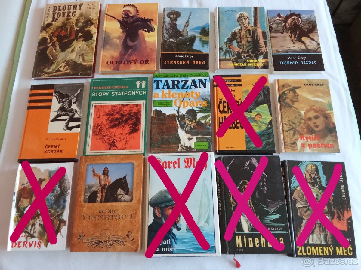 Knihy: ZANE GREY, KAREL MAY, EDUARD ŠTORCH.... - 2