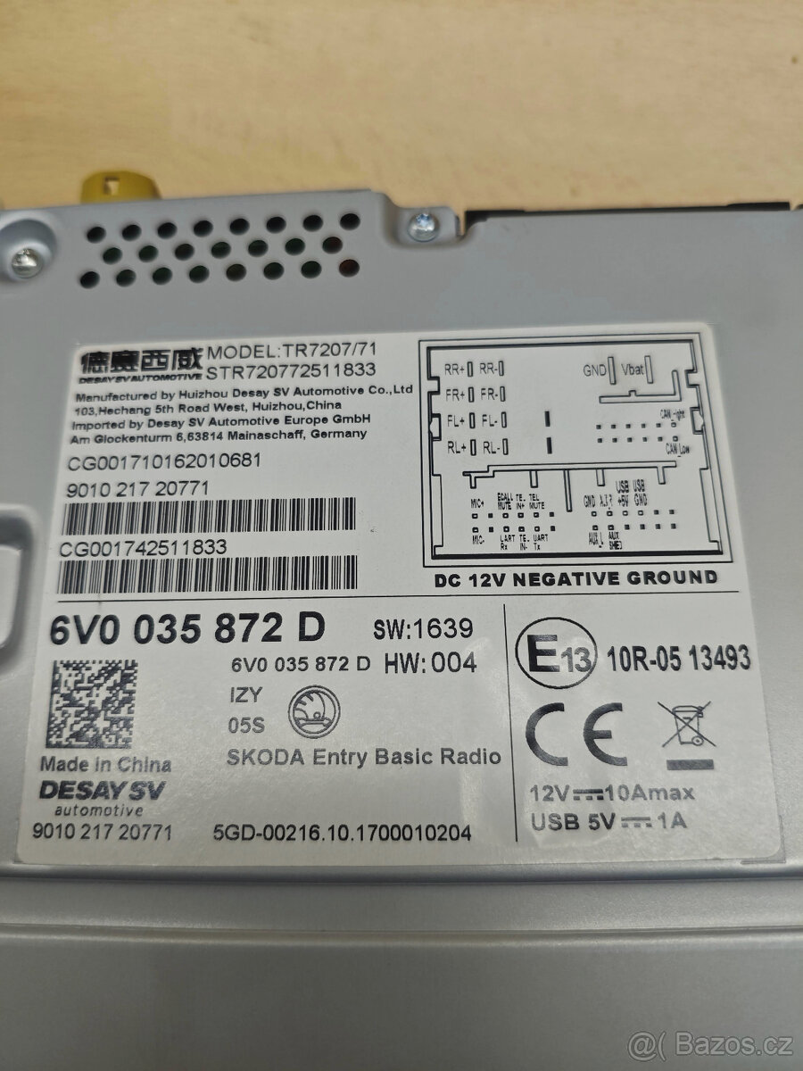 Rádio Blues Škoda Fabia III - 2