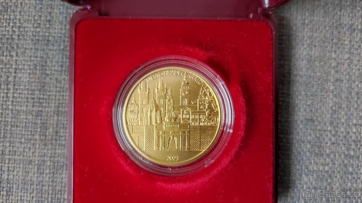 Hradec Králové - PROOF / BK, 5000 Kč zlatá mince, ČR - ČNB - 2