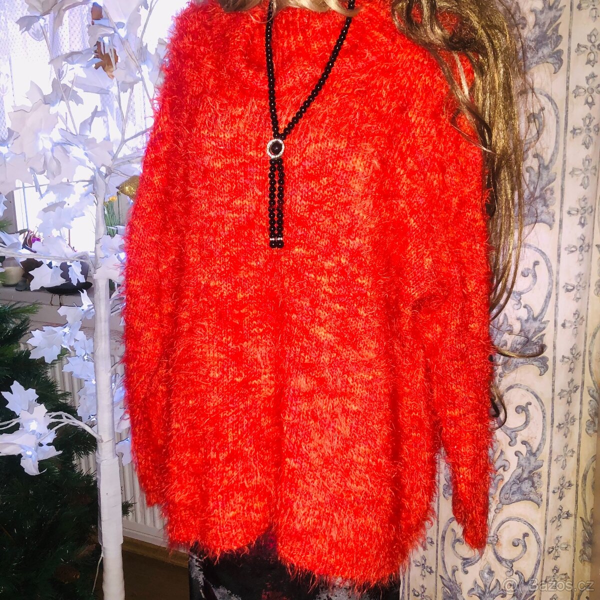 rolak# pletenysvetr#maxivelikost# oranzova# zimni # XL/XXL - 2