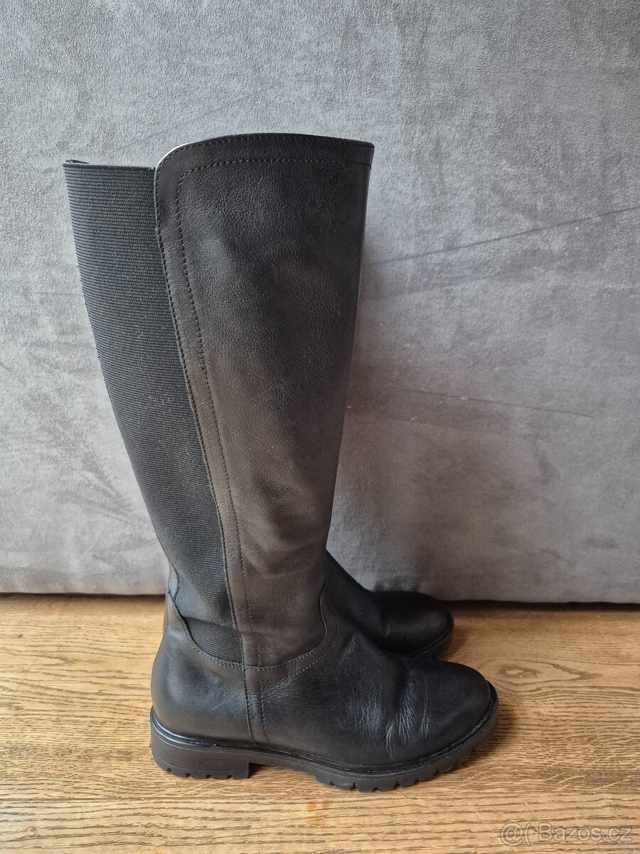 Kožené kozačky Baťa, nové - téměř nenošené - 2