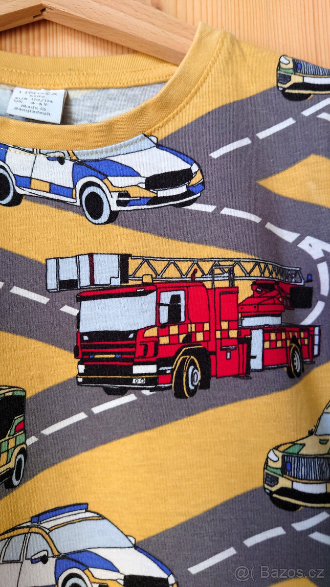 Tričko s autíčky Lindex 110/116 (4-6) - 2
