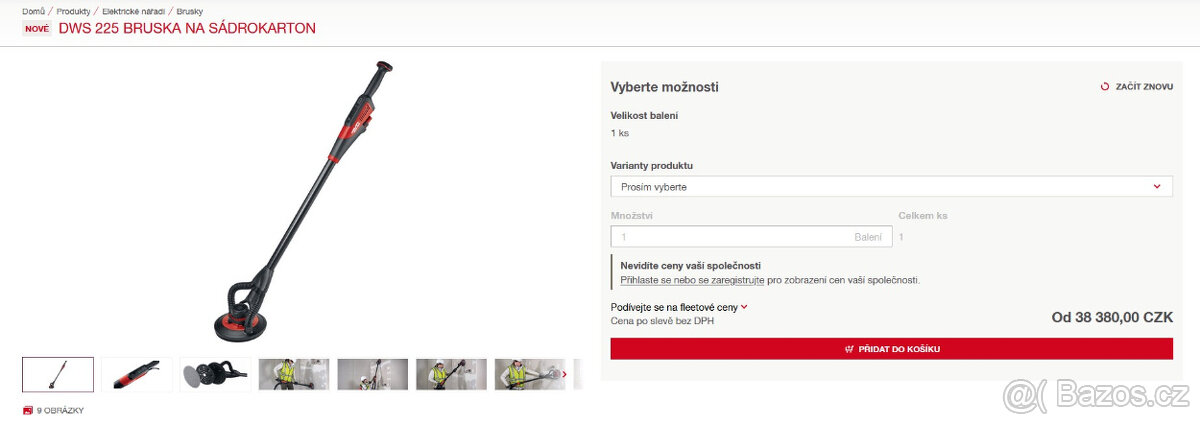 Hilti DWS 225 bruska na sádrokarton - 2