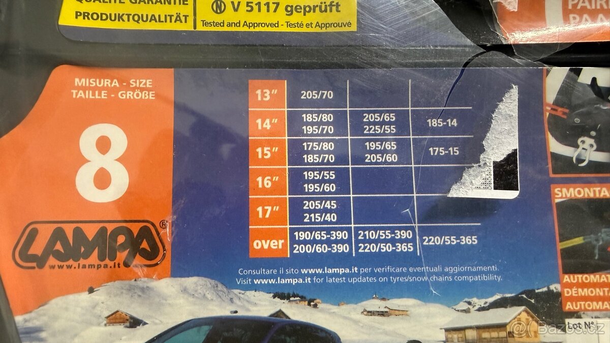 Sněhové řetězy Snowdrive X-9 Gr.8 - 2