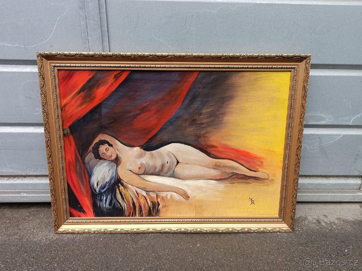 Akt obraz ležící žena - 2