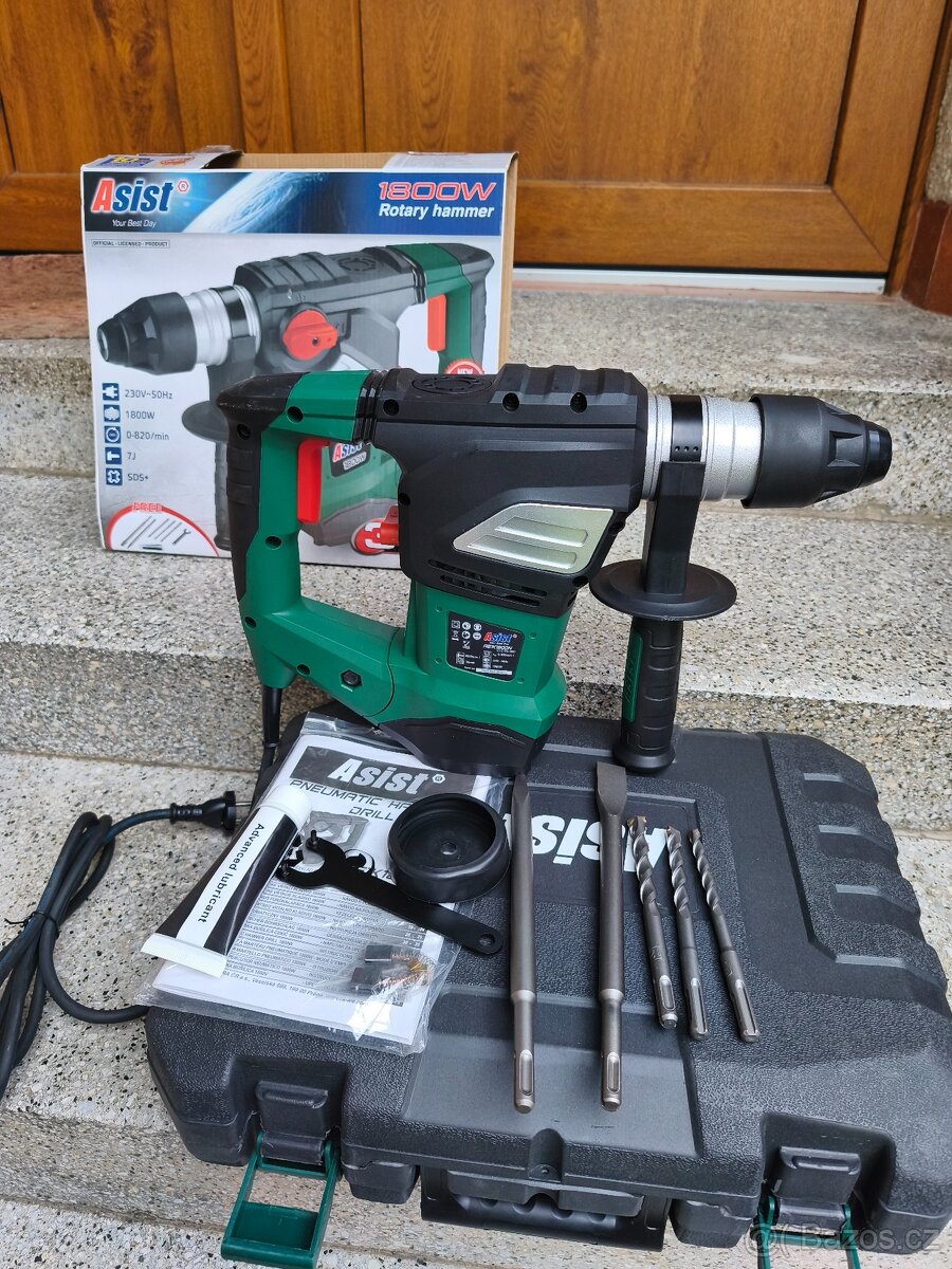 Prodám NEPOUŽITÉ vrtací a bourací kladivo ASIST 1800 W -7 J. - 2