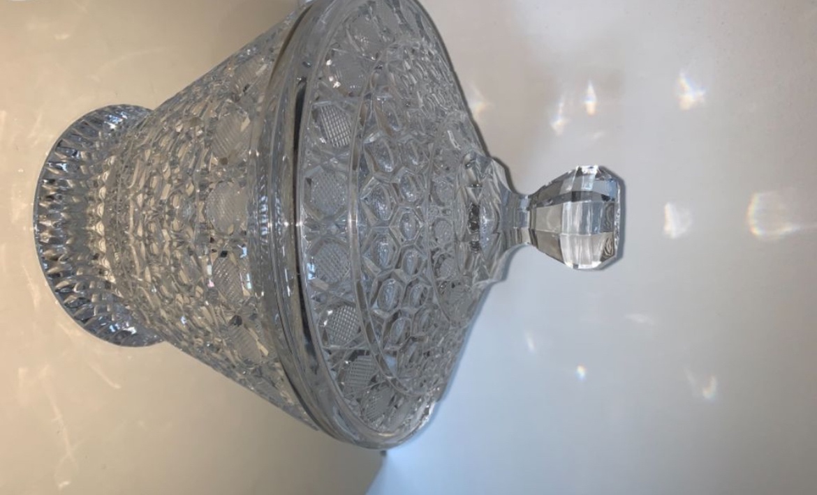 Skleněná broušená mísa - 2