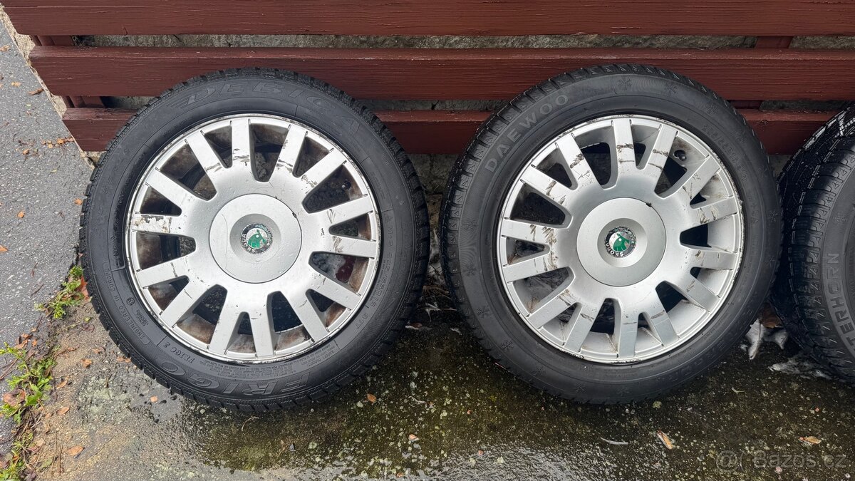 ALU Disky - Škoda - 5x100 - 205/55 R16 - ZIMNÍ - 2