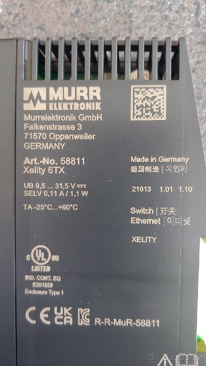 Murrelektronik Xelity 6TX 6Port Network Switch - průmyslový - 2