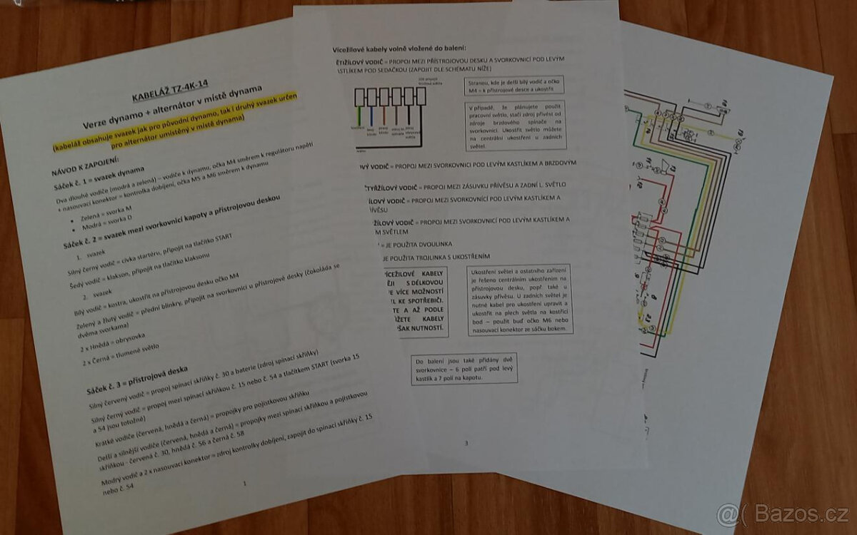 kabeláž na malotraktor TZ-4K-14 - 2