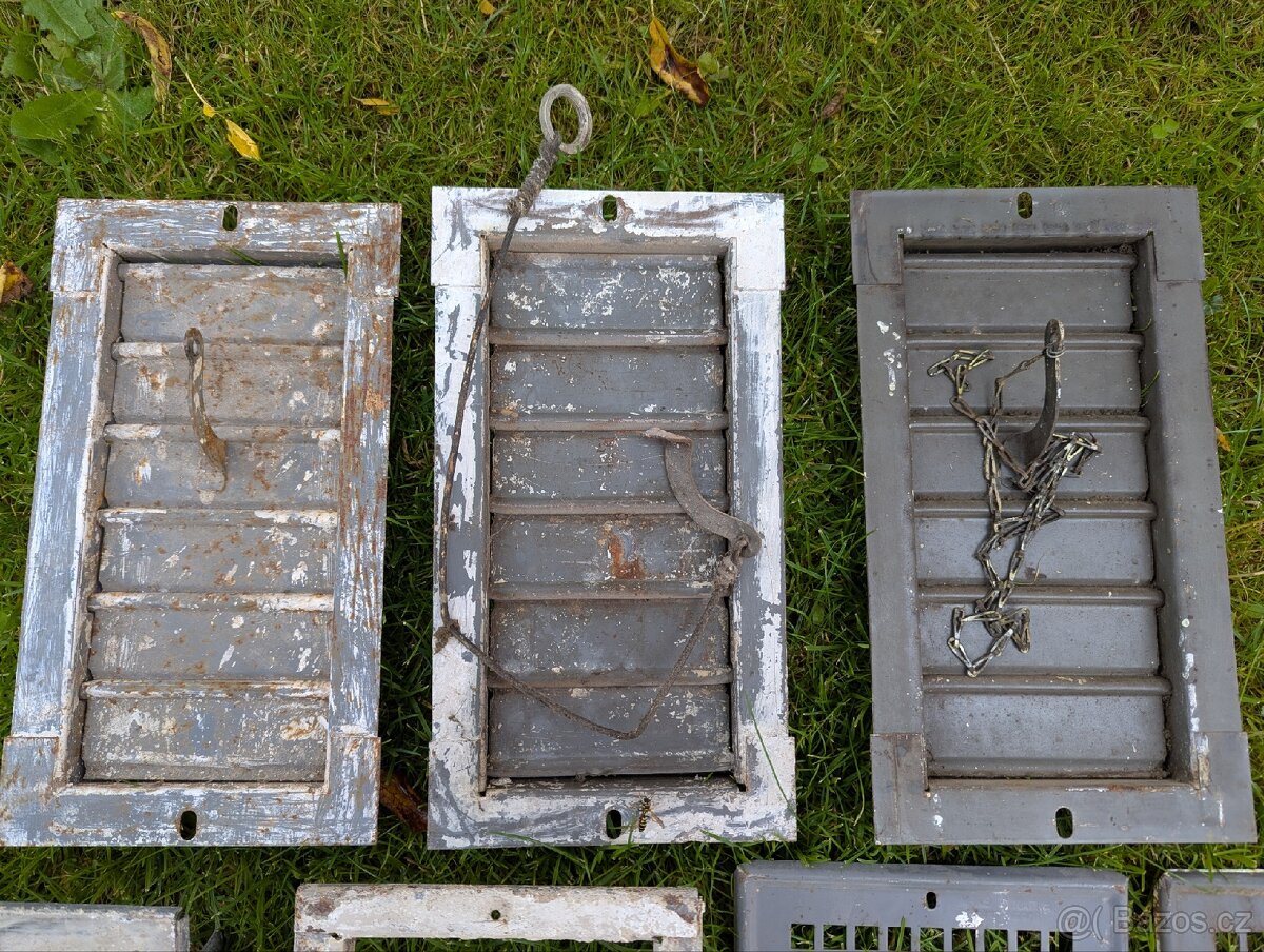 Větrák kovový s rámečkem a mřížkou - 2