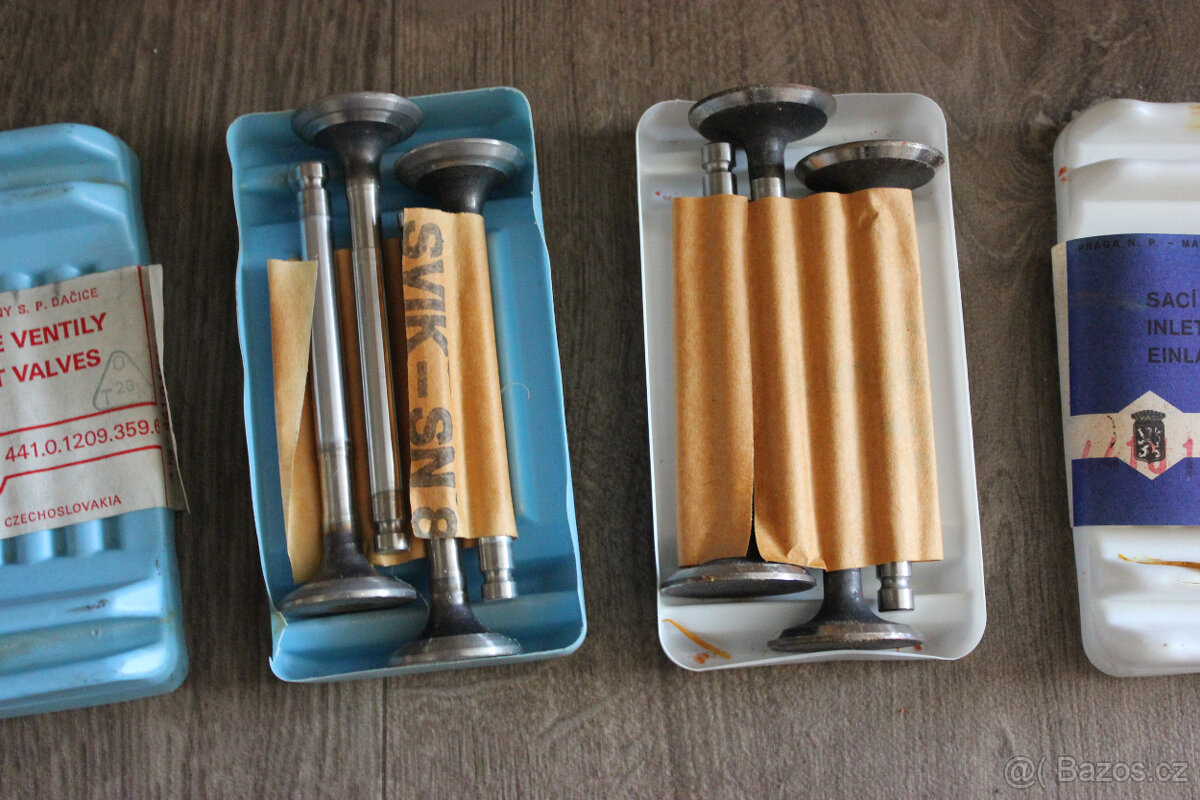 Nová sada ventilů škoda 135/6+víčko expanzky 135/6 - 2