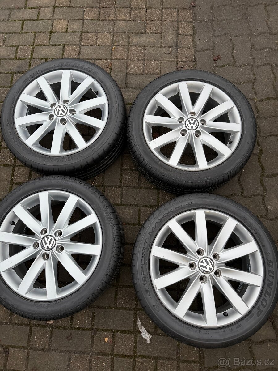 ORIGINÁL Alu Volkswagen PORTO R17, 5x112 - TOP STAV - 2