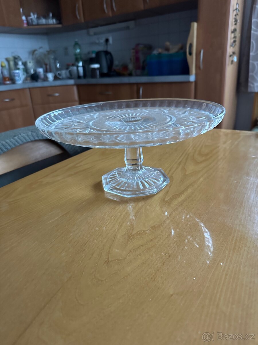 Starožitný skleněný stojan - 2