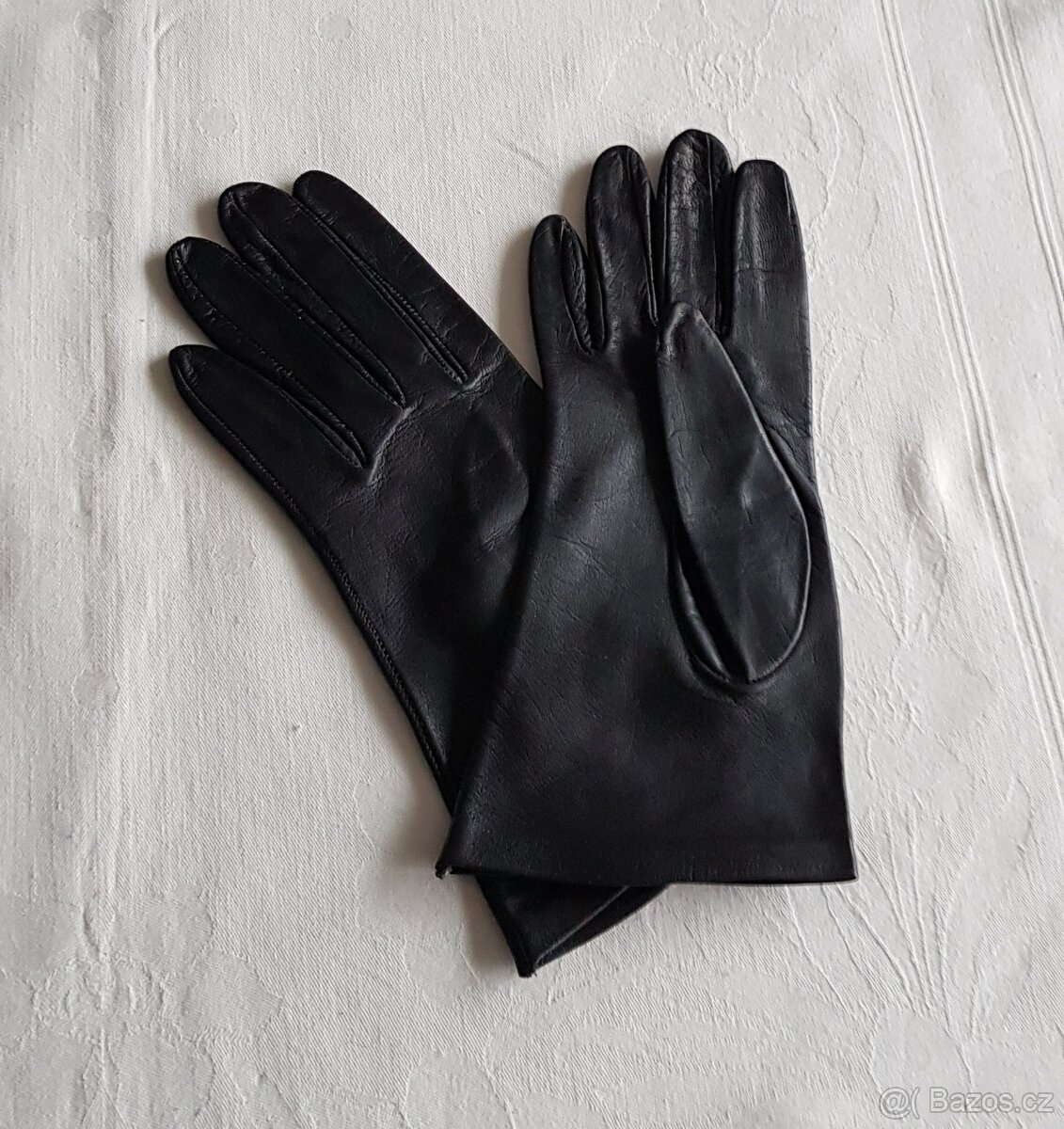 Dámské kožené rukavice – černé - 2